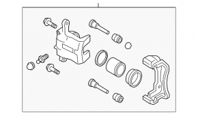 Caliper assembly front right Infiniti Q50 14-24