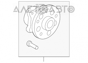 Rear left hub Toyota Highlander 01-07 AWD