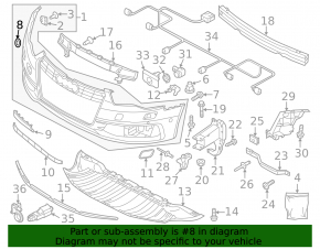 Tow Hook Plug Front Bumper Audi A6 C7 12-15