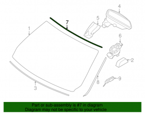 Upper windshield molding BMW 3 F30 12-18