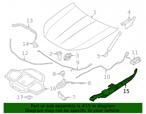 Left hood/wing seal for BMW 5 G60 24-25 i5
