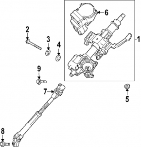 Steering column with electric power steering for Hyundai Santa Fe 24-26 HEV