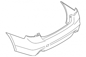 Rear bumper bare Subaru Legacy 15-19