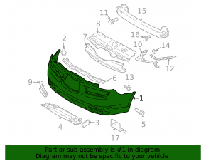 Subaru B9 Tribeca front bumper