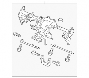 Under-torpedo pipe reinforcement Honda CRV 15-16