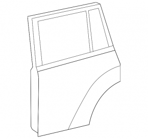 Bare rear left door for Toyota Highlander 2013