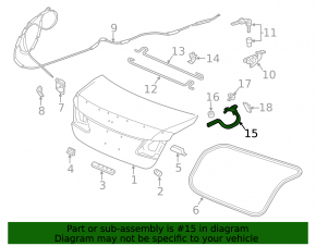 Right trunk lid hinge for Honda Accord 13-17