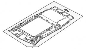 Nissan Rogue 23-24 headliner for panoramic windows, gray, ready to clean