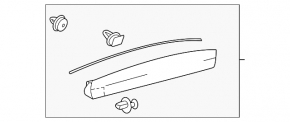 Lower rear right door trim for Lexus NX 22-25