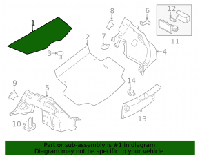Nissan Leaf 13-17 trunk shelf