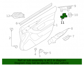 Front Right Window Regulator Subaru XV Crosstrek 18-23