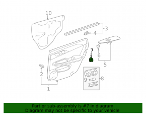 Rear left window lift control Toyota Avalon 05-12
