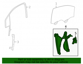 Window lift mechanism front left GMC Terrain 18-