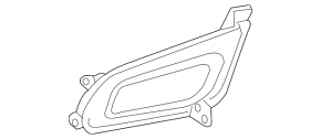 Left fog light frame Kia Optima 14-15 rest, gloss black