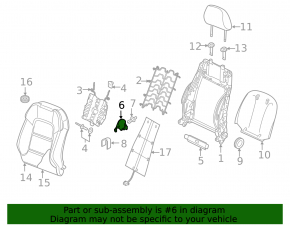 Passenger seat trim side inner right Audi A3 8V 15-20 4d, 5d black