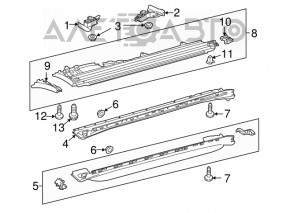 Rear left jack for Porsche Cayenne 958 11-17