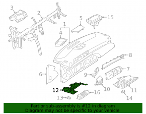 Mercedes A-class V177 19-22 driver's footwell front panel trim