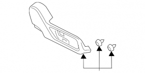 Right passenger seat side trim for Mazda 6 18-21 black