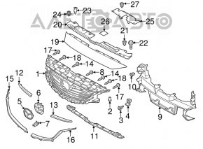 Bracket for cruise radar Mazda 6 13-21