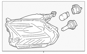 Left turn signal Ford Escape MK3 17-19 rest, white, with fog lights, sand, broken mount
