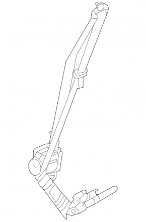 Passenger seat belt Mazda 6 13-17 black