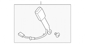 Ford Fusion mk5 17-20 passenger seat belt latch gray with sensor