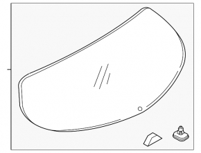 Rear glass of the trunk door Mazda CX-5 17-24