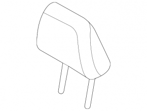Headrest 2nd row left Ford Mustang Mach-E 21-26 black leather