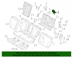 Headrest 2nd row left Ford Mustang Mach-E 21-26 black leather