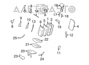 Rear seats, row 3, Mercedes X164 GL, beige