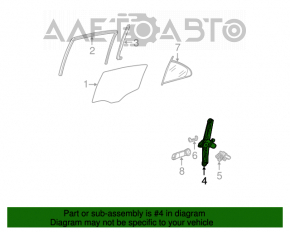 Rear left window lift with motor for Mercedes W211