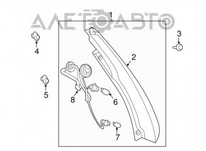 Left light Nissan Leaf 11-17 blue