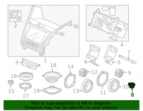 Central torpedo speaker Honda Insight 19-22