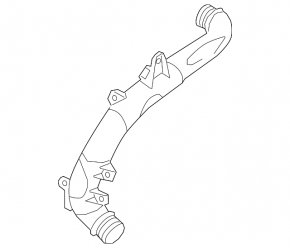 Left fourth intercooler pipe for VW Atlas 24-25 2.0T, plastic