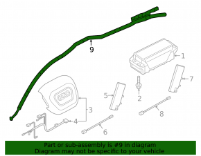 Airbag side curtain right Audi Q7 16-