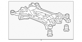 Rear subframe Honda Accord 13-17 stabilizer mount broken