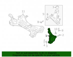 Front left axle pin Hyundai Sonata 11-15