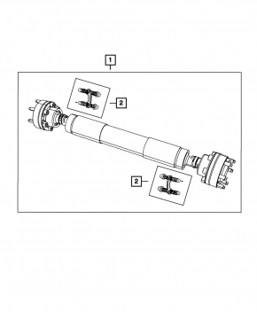 Cardan shaft cardan front Dodge Durango 11-24 5.7 AWD