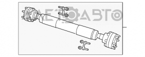 Cardan shaft cardan front Dodge Durango 11-24 5.7 AWD