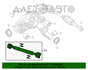 Cardan shaft cardan front Dodge Durango 11-24 5.7 AWD