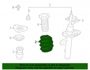 Front right spring Nissan Rogue 541713