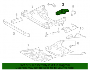 Front subframe bracket rear right Lexus LS460 LS600h 07-17