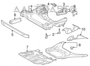 Front subframe bracket rear right Lexus LS460 LS600h 07-17
