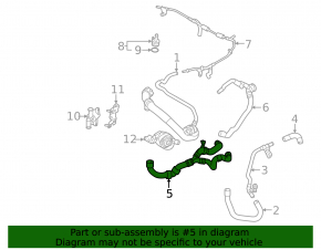 Cooling system pipe Audi A3 22-26 thermostat-pump