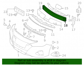 Front bumper reinforcement Nissan Maxima A36 19-23