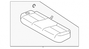 Rear seats, 2nd row, Mitsubishi Outlander Sport ASX 13-15, black cloth, without headrests, defect on the seat