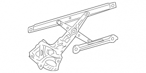Front left window lift mechanism for Toyota Prius 30 10-15