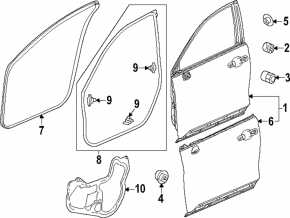 Front left door seal Honda CRV 23-
