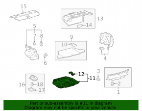 Foam tool holder for Lexus Hs250h 10-12