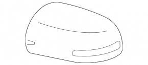 Left side mirror cover for Mitsubishi Outlander Sport ASX 16-26 turn signal